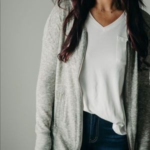 Lily & Lottie Melange Zip -up Hoodie